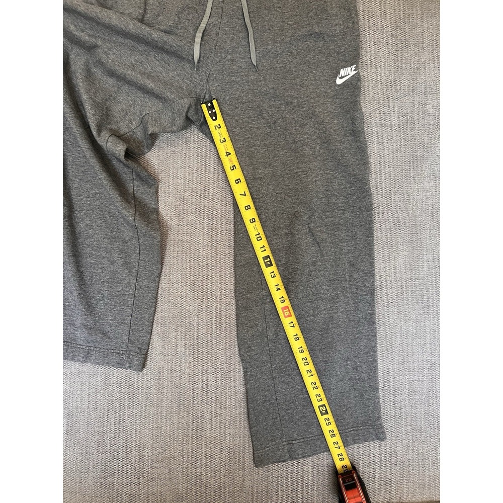 Nike Sweatpants Men's Large Gray Fleece Drawstring Lounge Athletic Pants - Picture 5 of 8